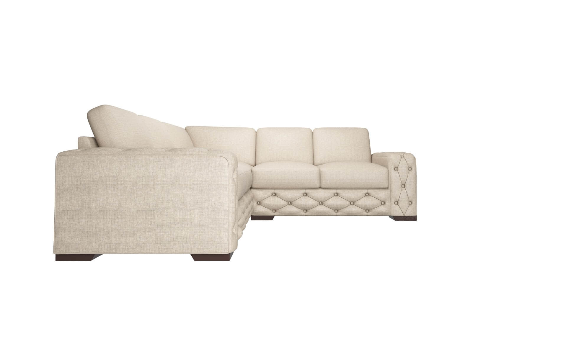 Windsor Sosoftness 74 Sectional espresso legs 2