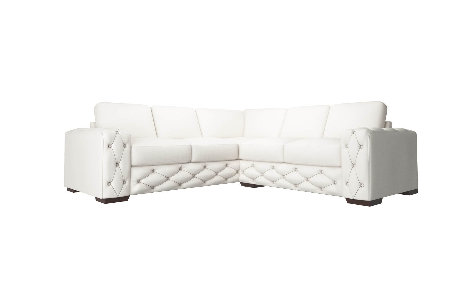Windsor Venice Eggshell Sectional espresso legs 1
