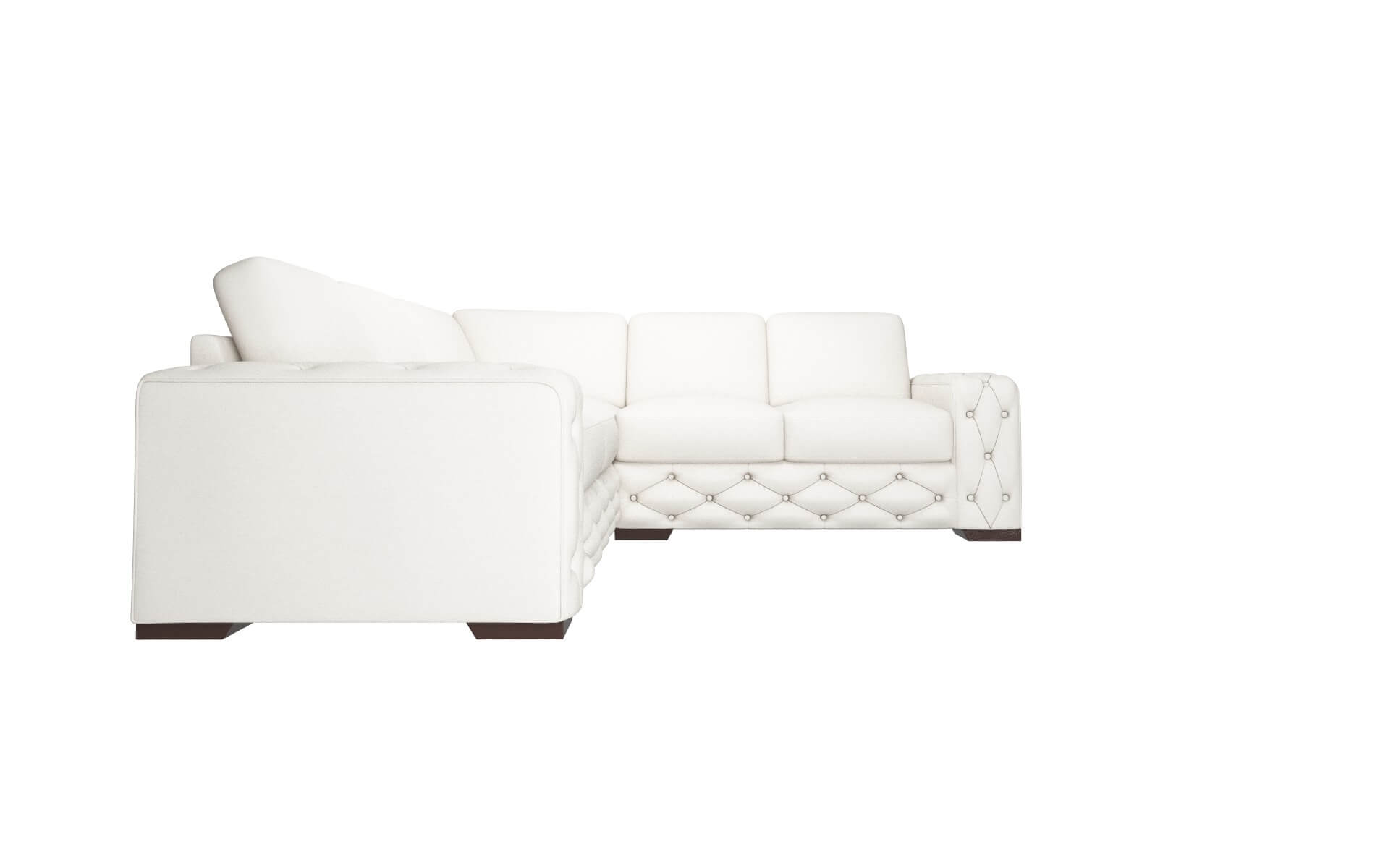 Windsor Venice Eggshell Sectional espresso legs 2