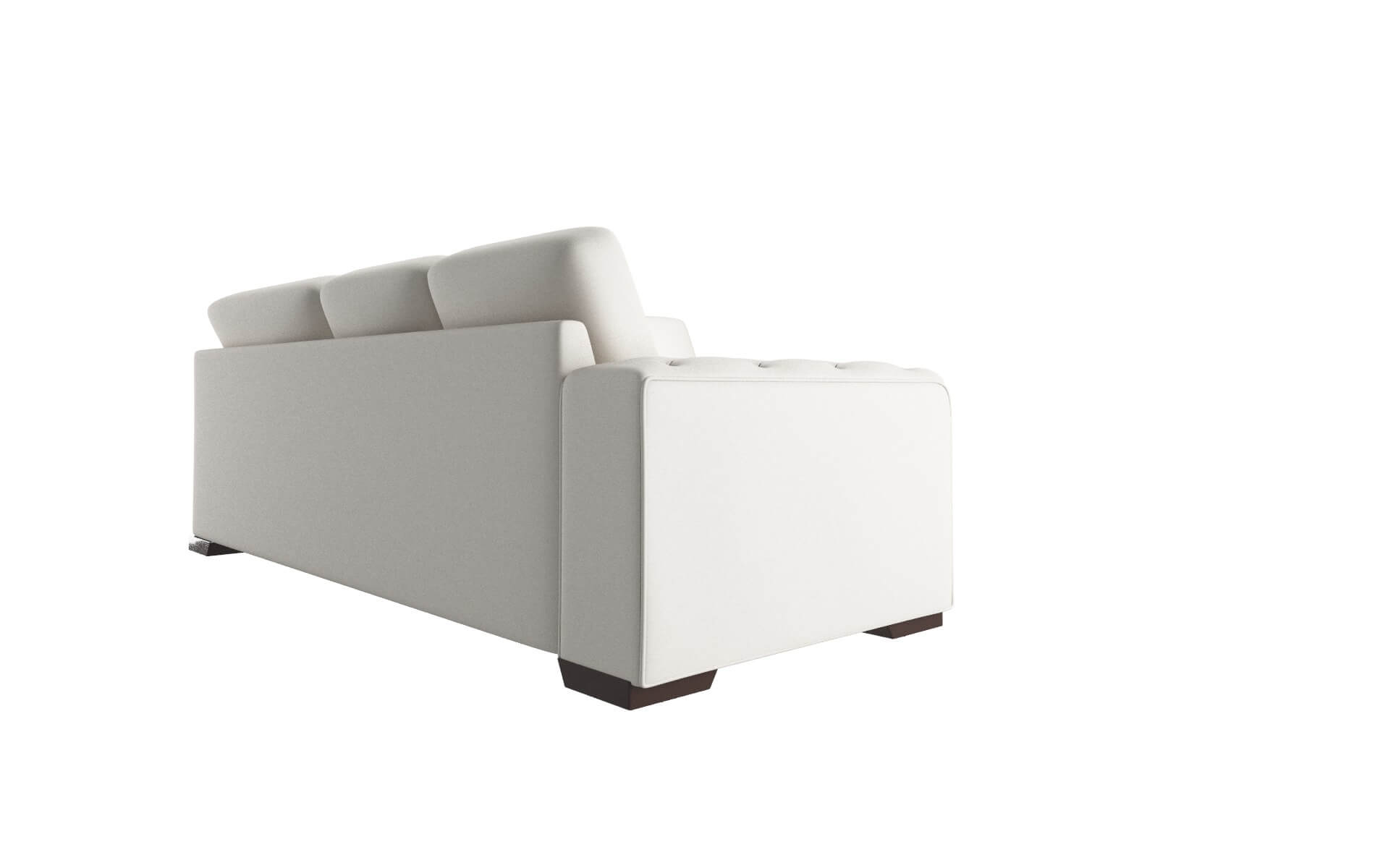 Windsor Venice Eggshell Sectional espresso legs 3