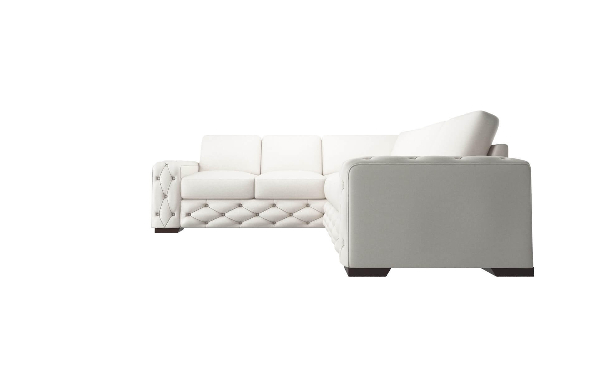 Windsor Venice Eggshell Sectional espresso legs 5