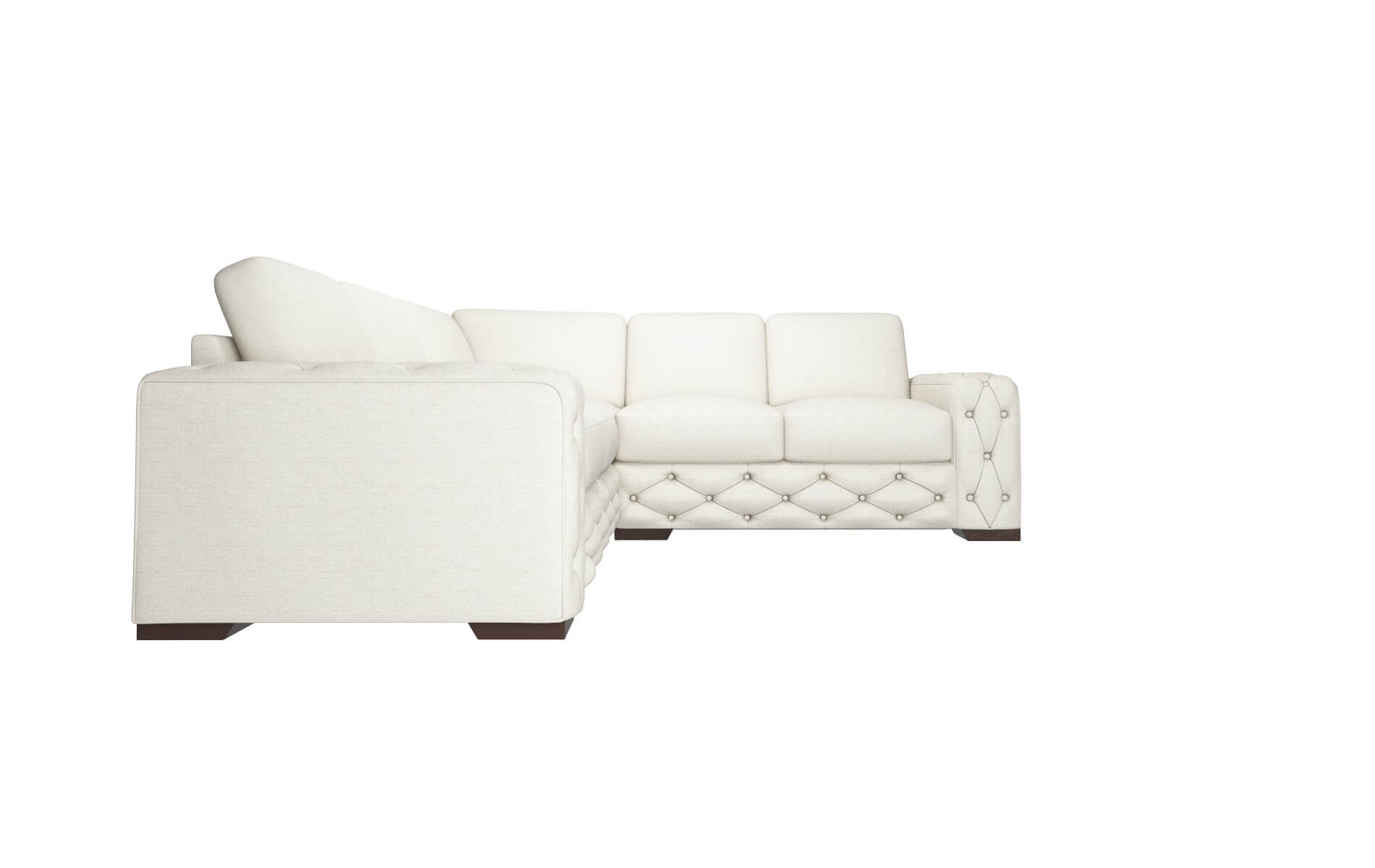 Windsor Venus Cream Sectional espresso legs 2