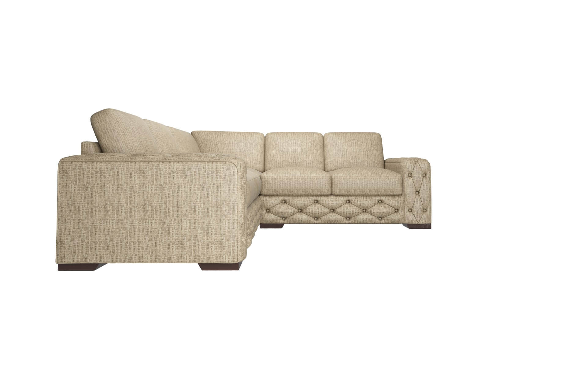 Windsor Venus Mocha Sectional espresso legs 2