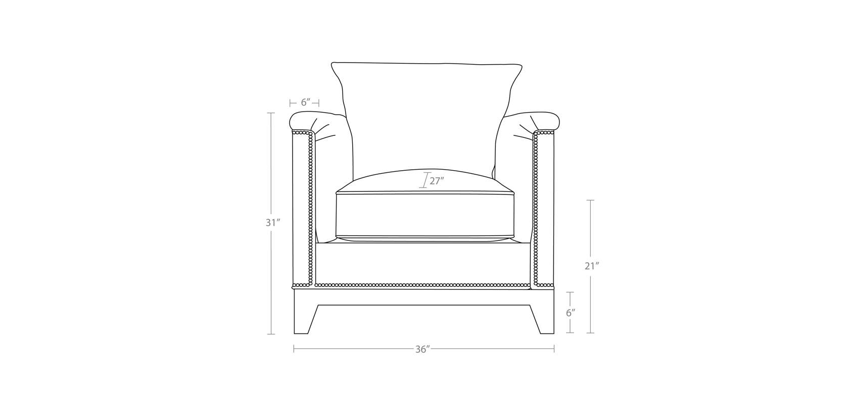 Sofia Chair sizing 1